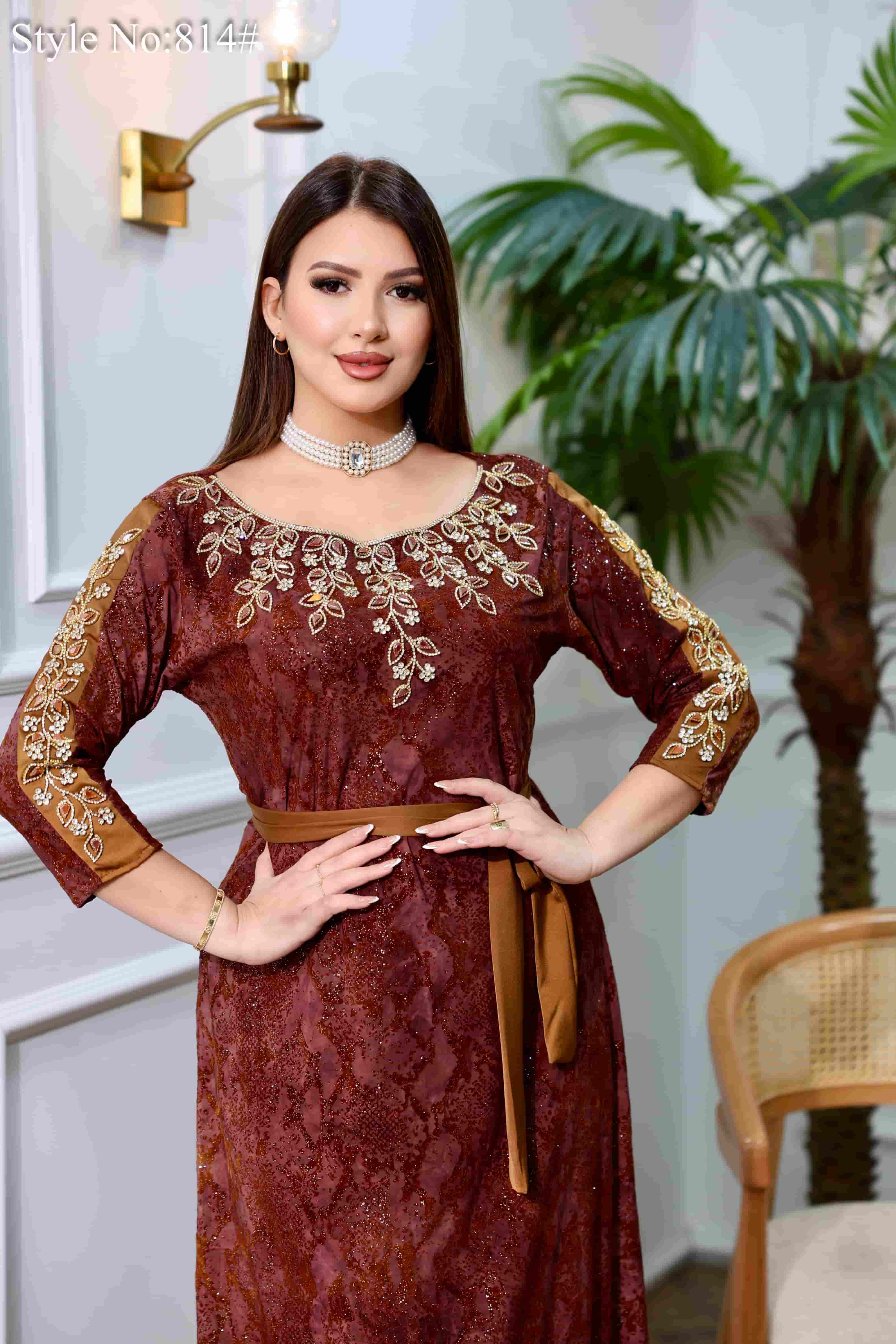 ڨندوره بيزو الهوى لقماش عصري ممزوج بلونين رقم 814